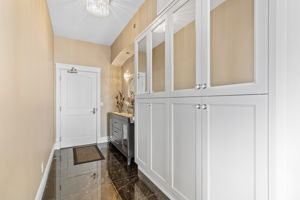 Built-in cabinets in foyer