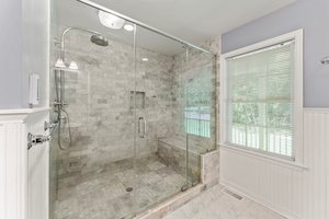 super shower with bench