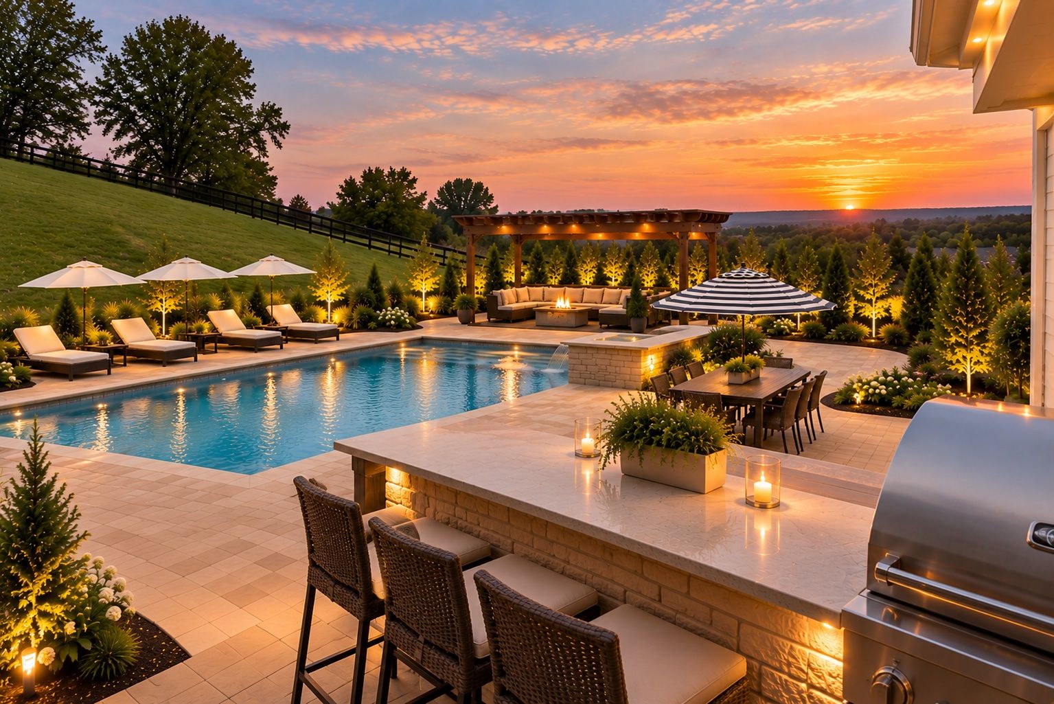 pool from house