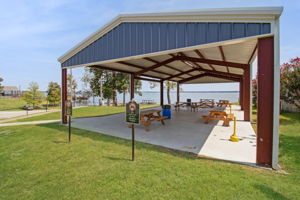 Woodland Shores Subdivision offers a covered community pavilion that is available for residents to reserve for private events and gatherings.