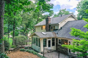 43 Aerial Sunporch + Patio w Back Yard View B