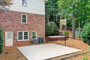 40 Aerial Exterior Side w Basement Entry + Back Yard View