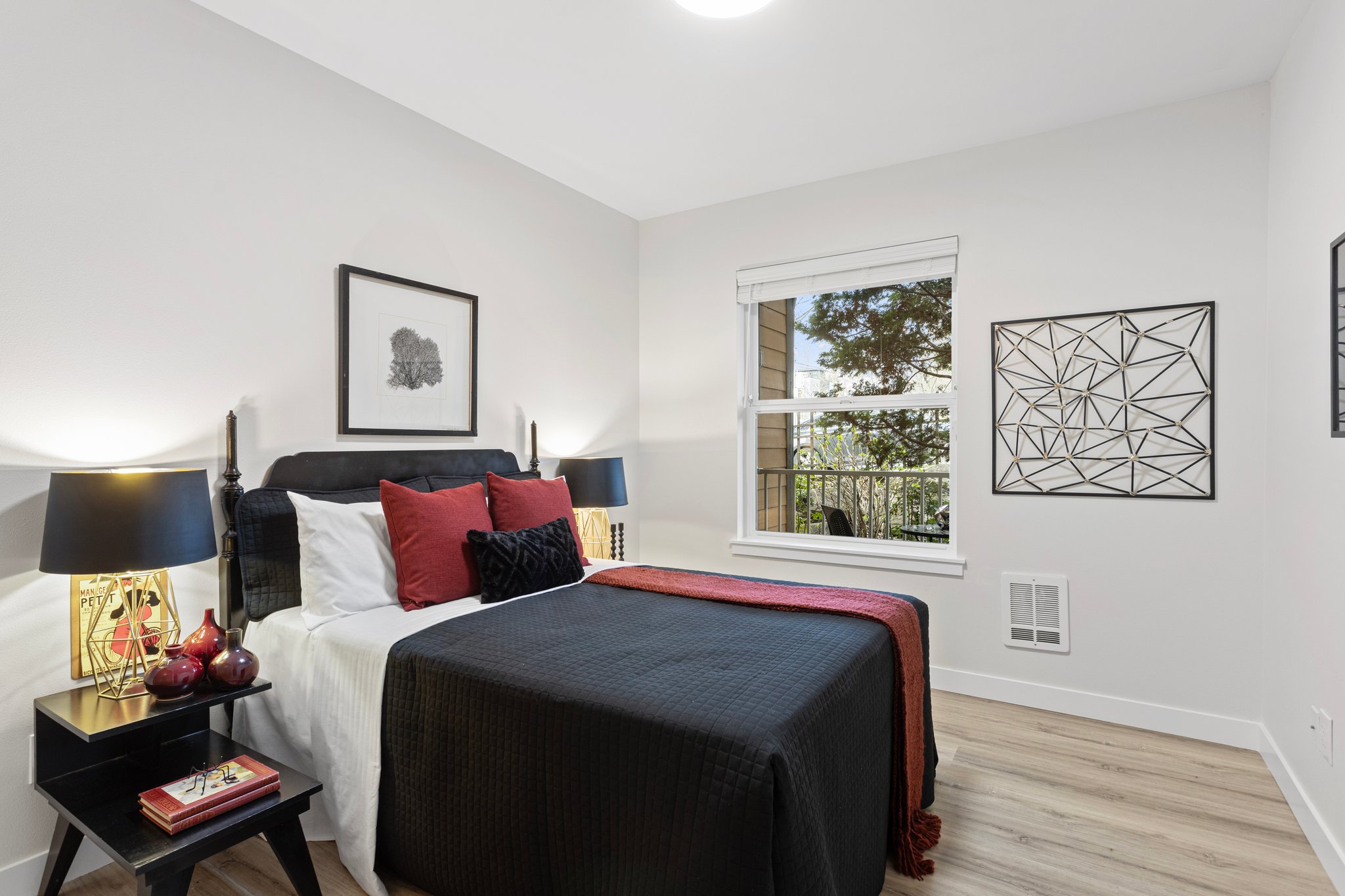 Find your focus in the spacious north-facing second bedroom, an ideal spot for a home office or tranquil hideaway.