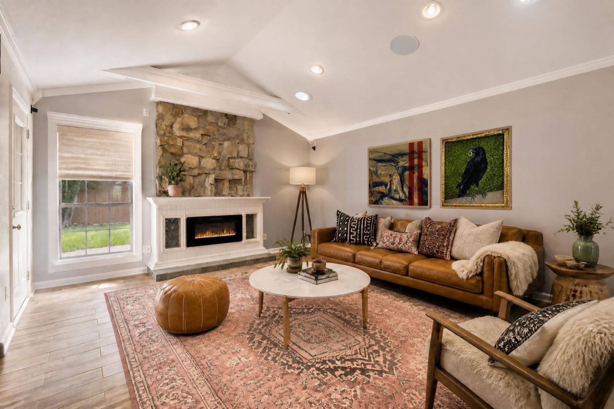Virtual styling of the living room.