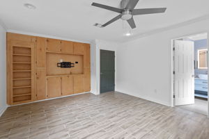 Primary bedroom's built-ins