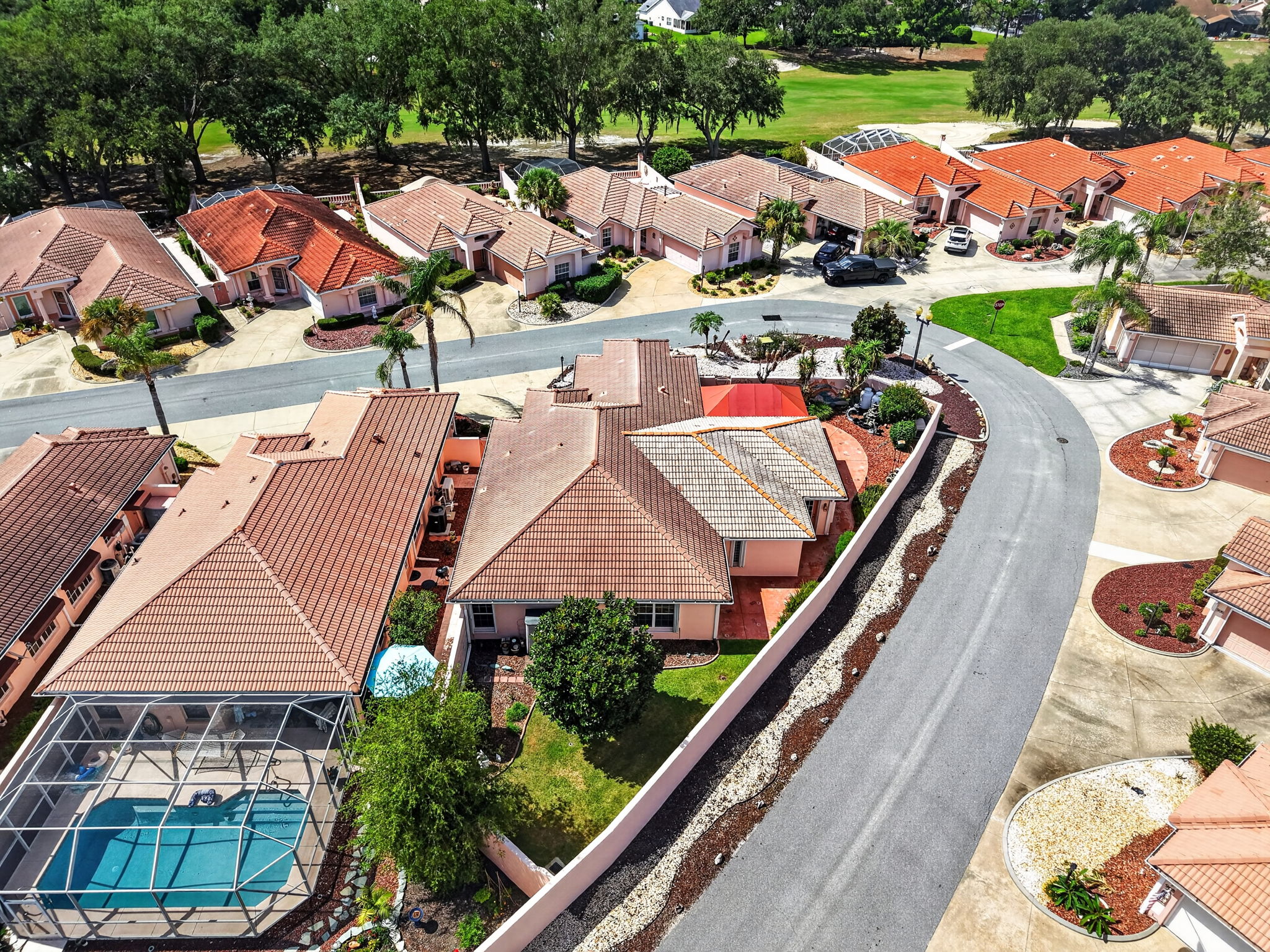 Aerial Rear Elevation with Large Corner Lot