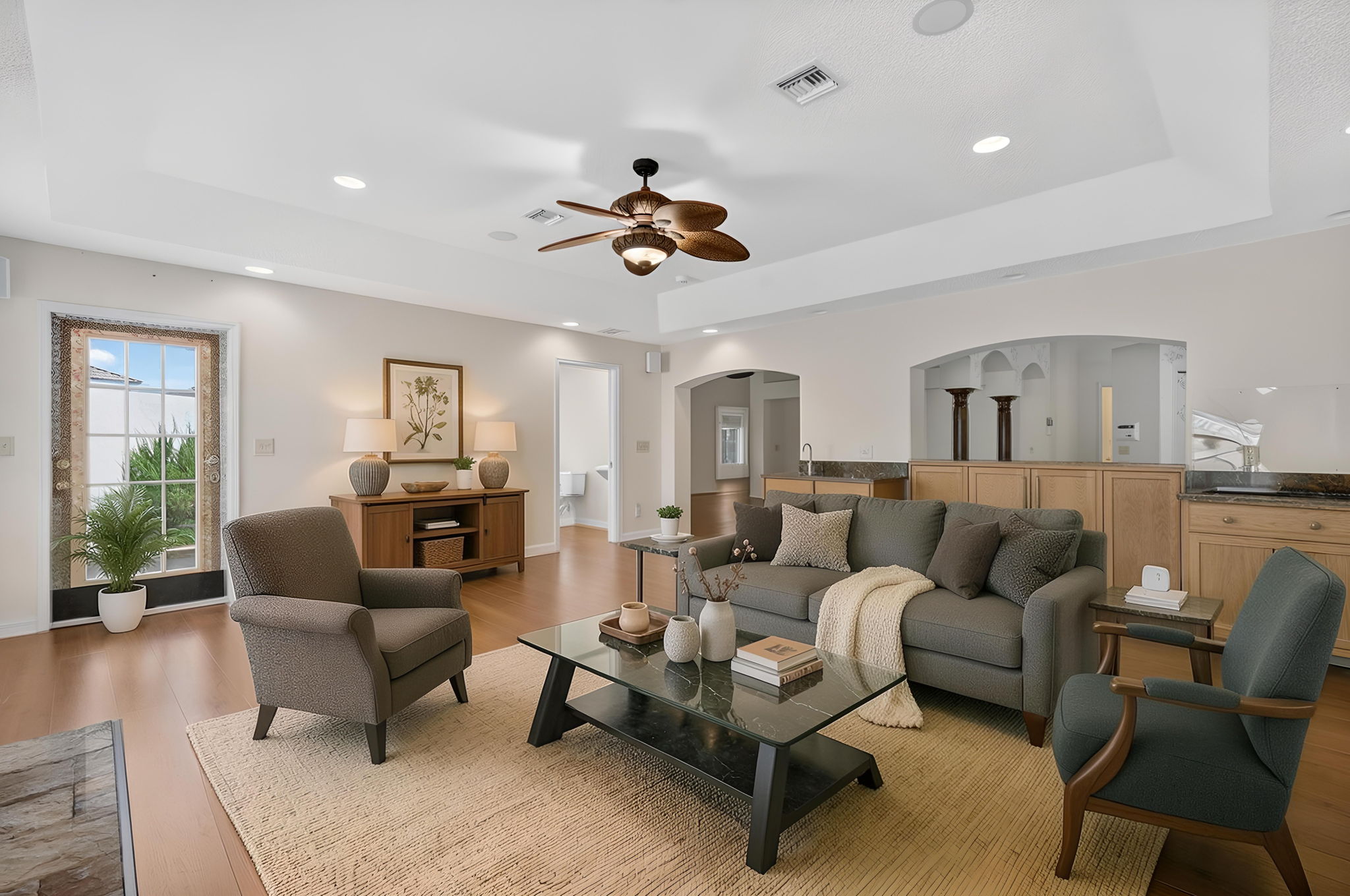 Family Room-Virtually Staged