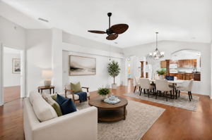 Living, Dining, and Kitchen-Virtually Staged