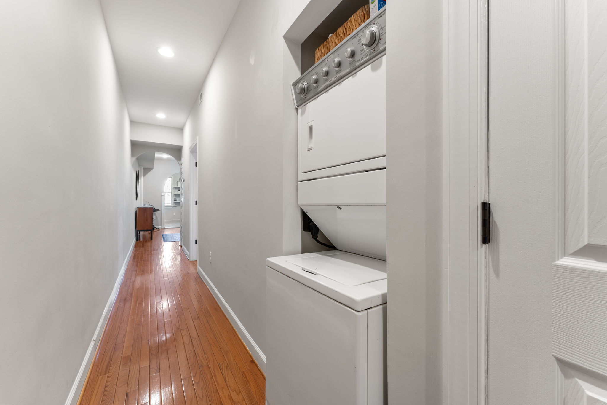 Hallway - Washer and Dryer in Unit