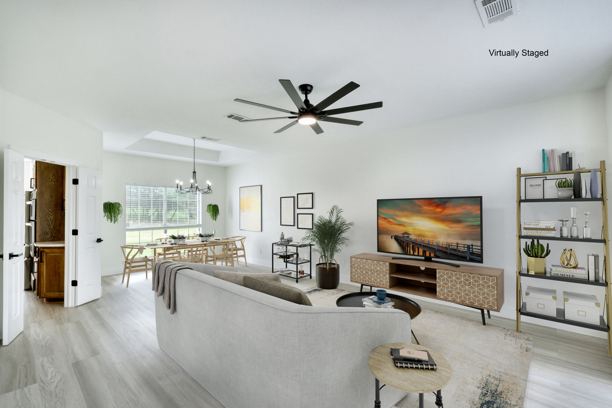 Living/Dining Virtually Staged