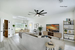 Living/Dining Virtually Staged
