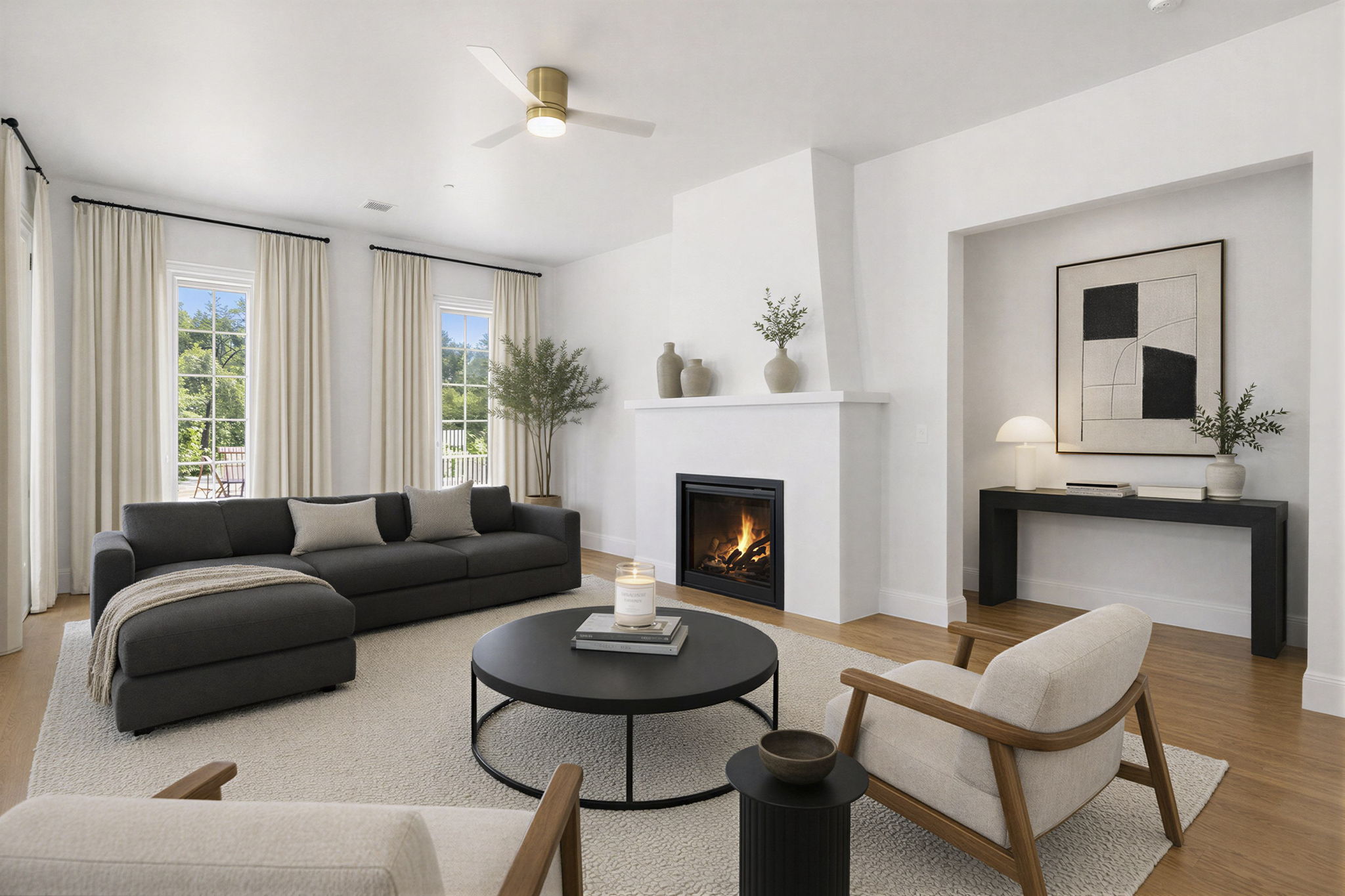 Living Room Virtually Staged