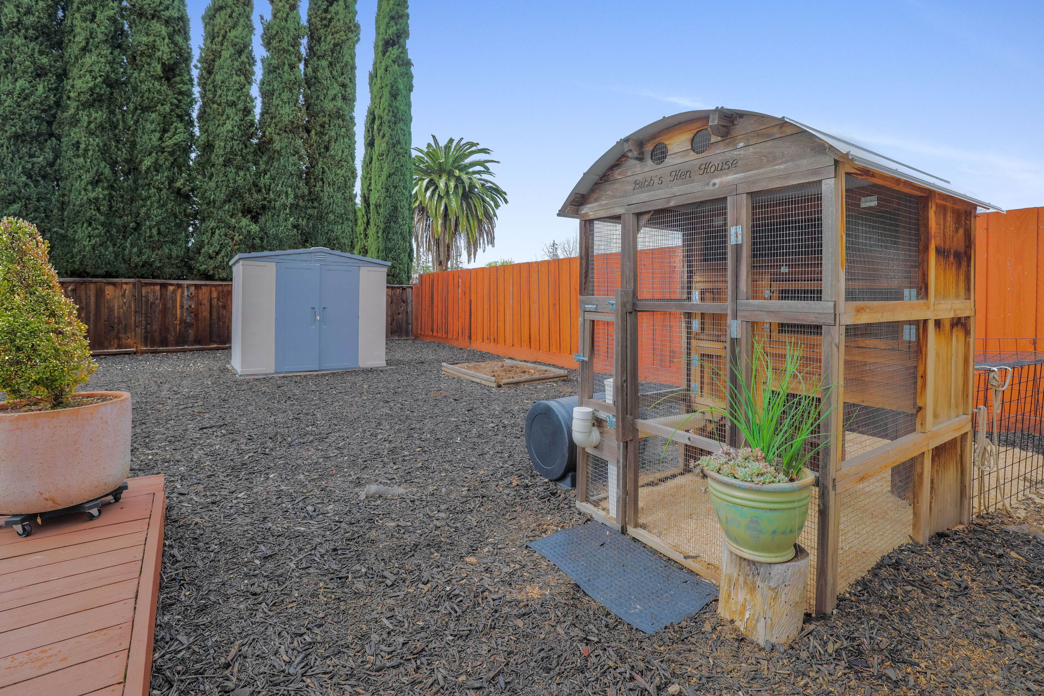 Chicken Coop & Garden Areas