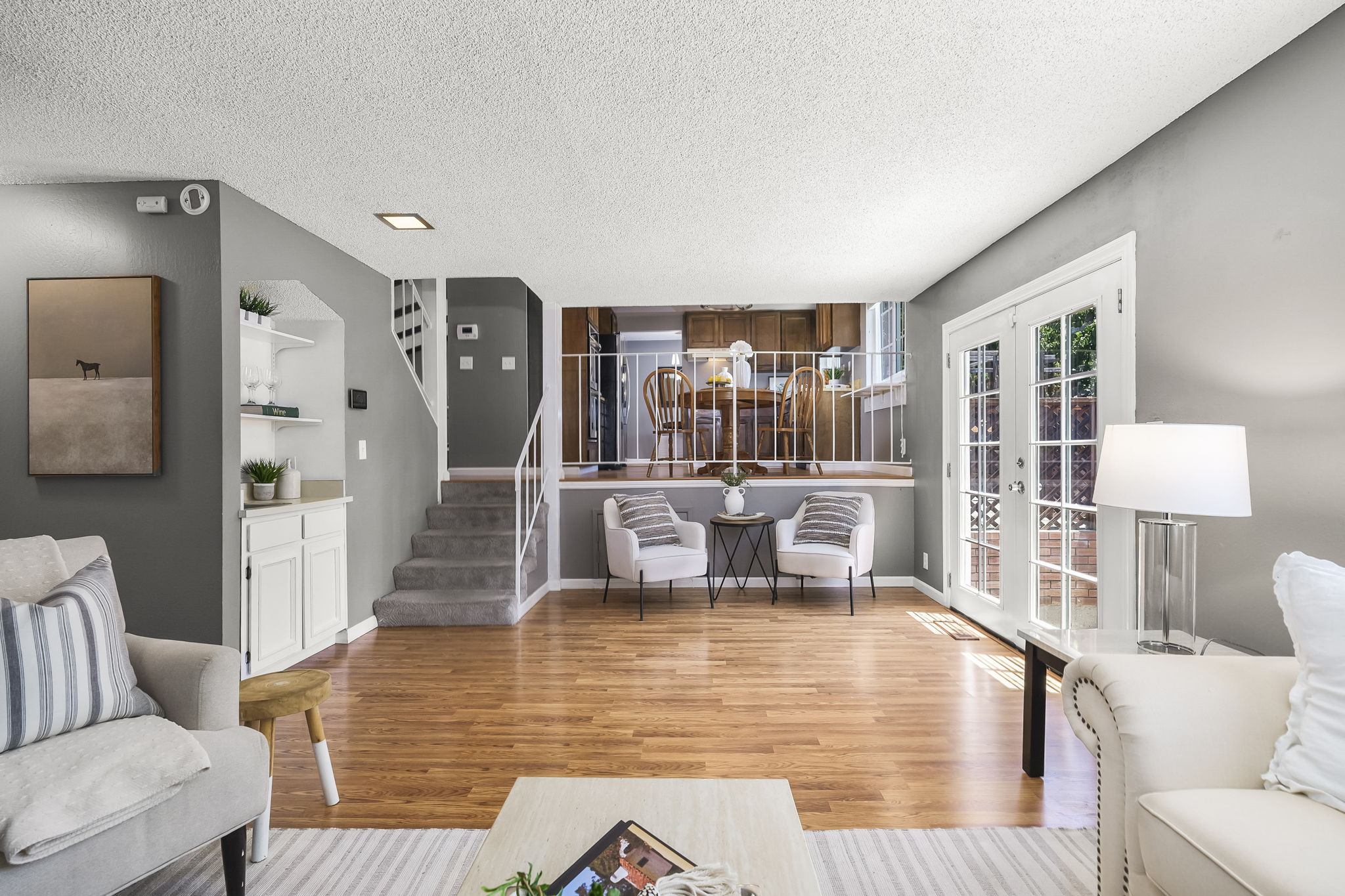 family room to kitchen