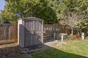 shed in front side yard, next to carport