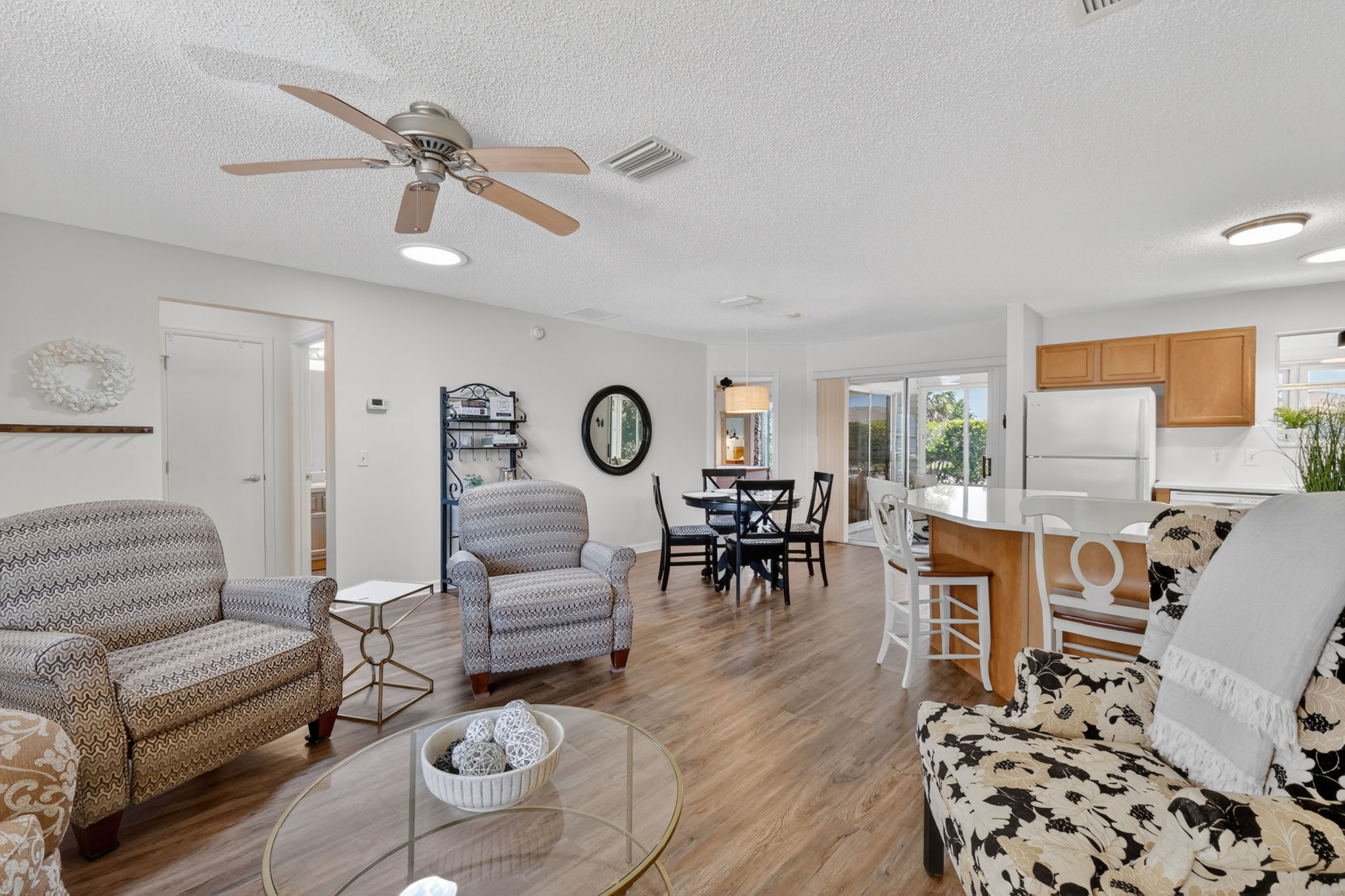 Living, Dining, and Kitchen