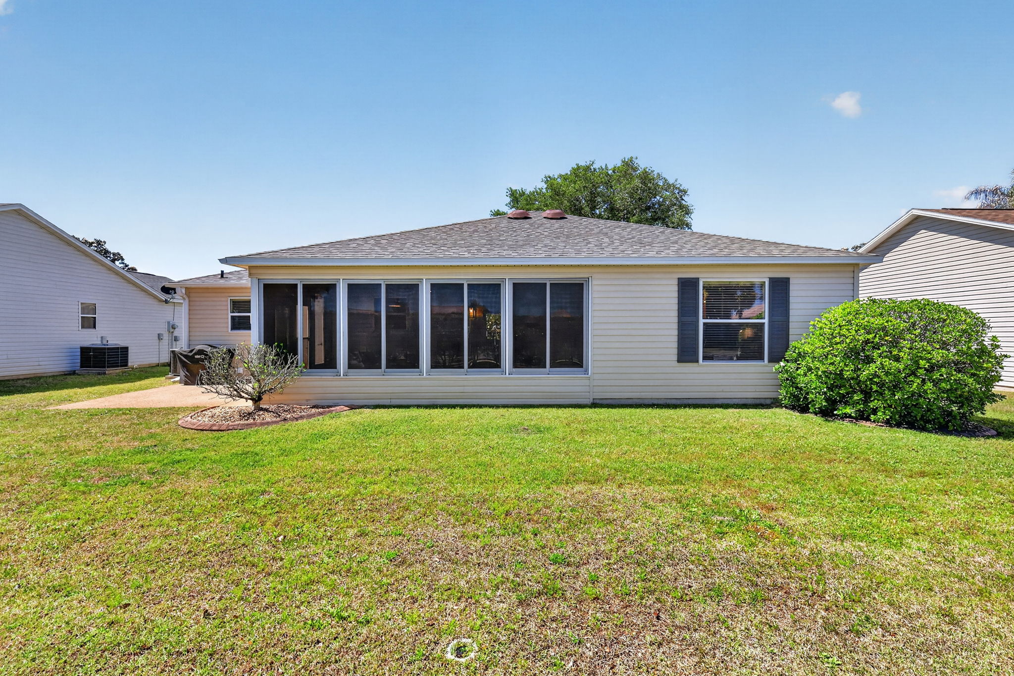 Rear Elevation with Patio and ROOM FOR A POOL!