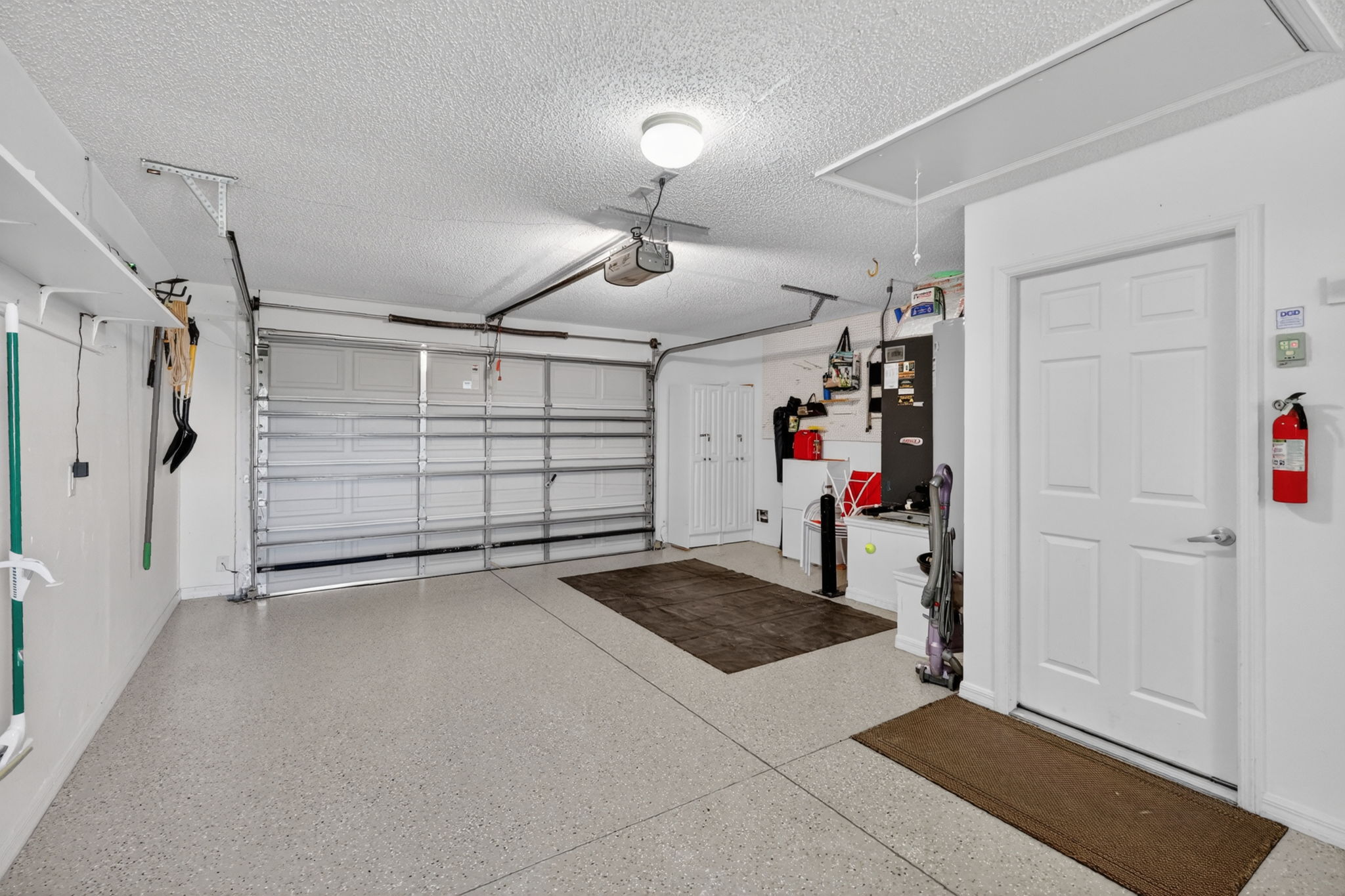 Garage with Epoxied Floor