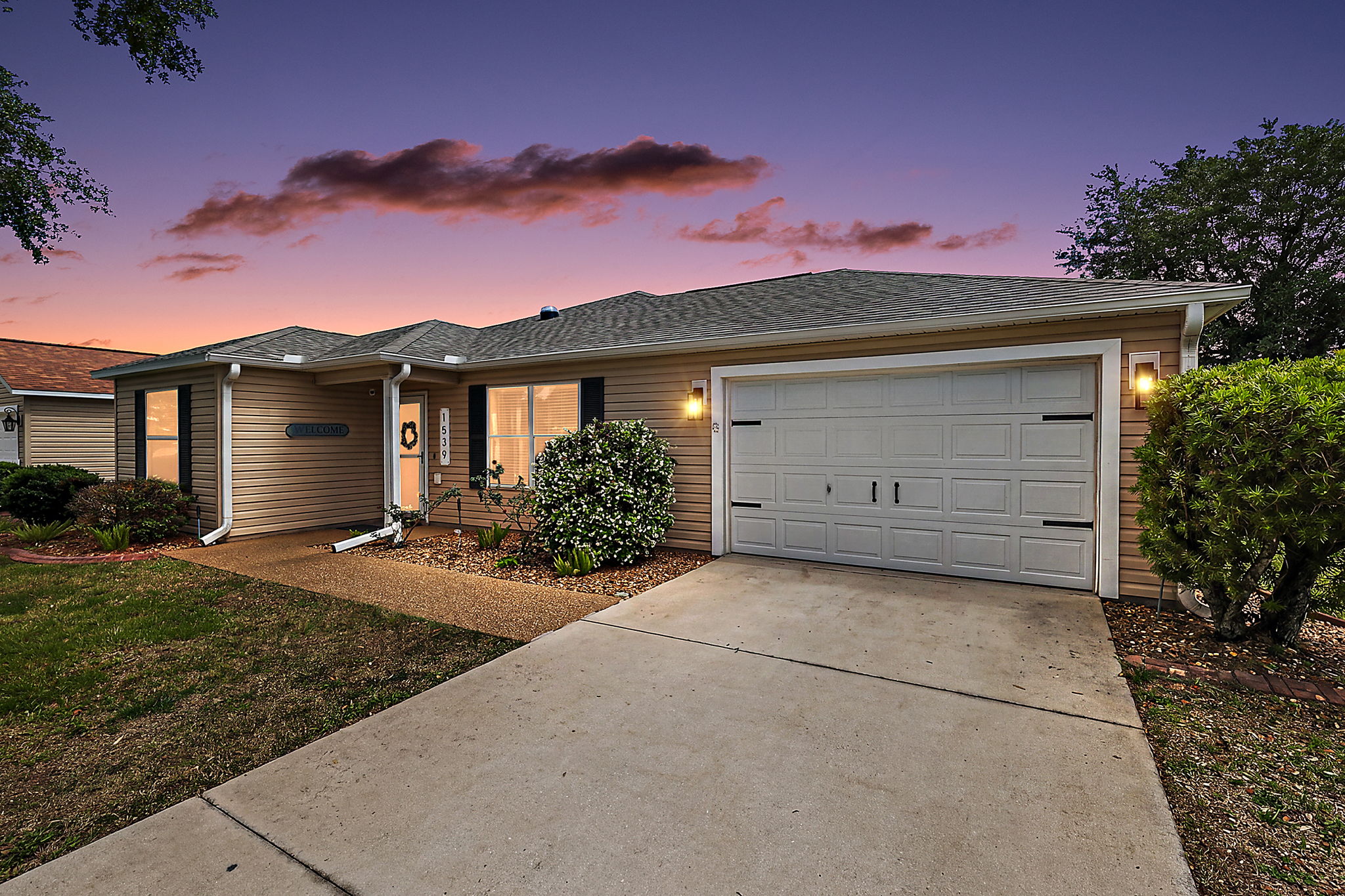 Twilight Front Elevation