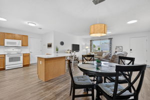 Kitchen, Dining, and Living Rooms