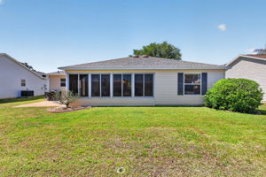 Rear Elevation with Patio and ROOM FOR A POOL!