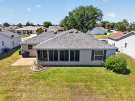 Rear Elevation with Patio and ROOM FOR A POOL!