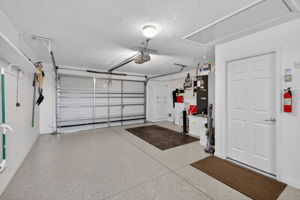 Garage with Epoxied Floor