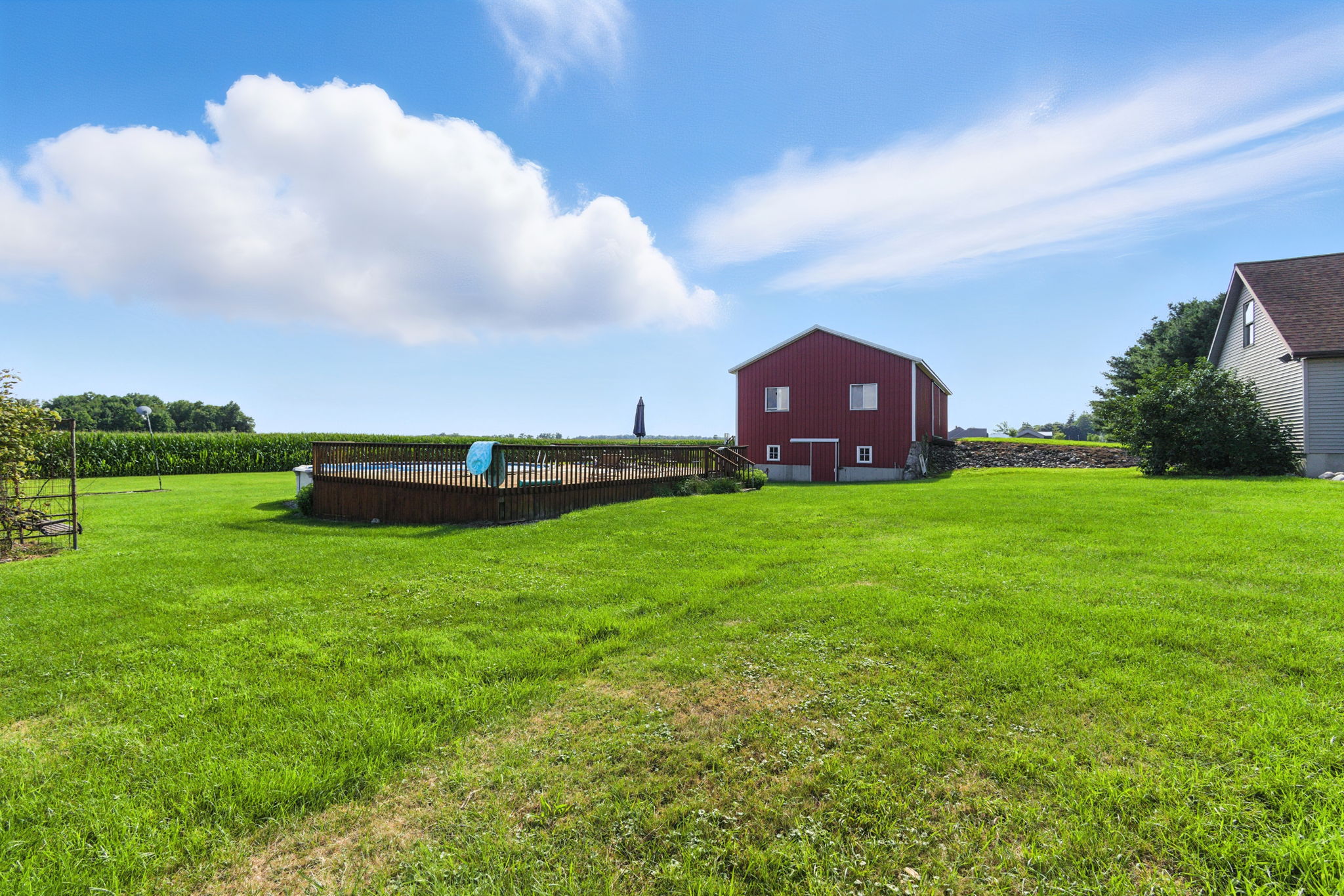 Pool/Bank Barn view