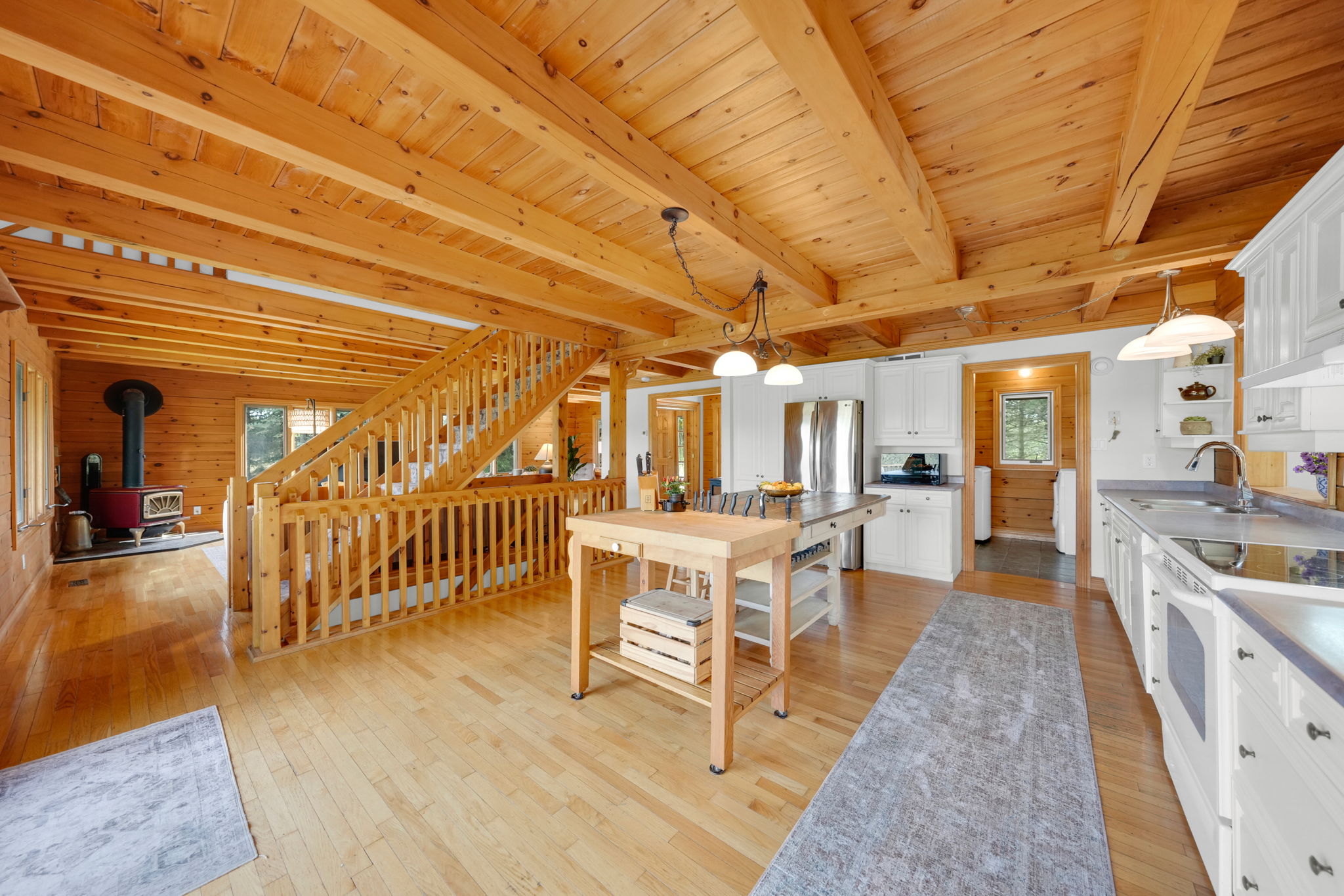 kitchen open to living room