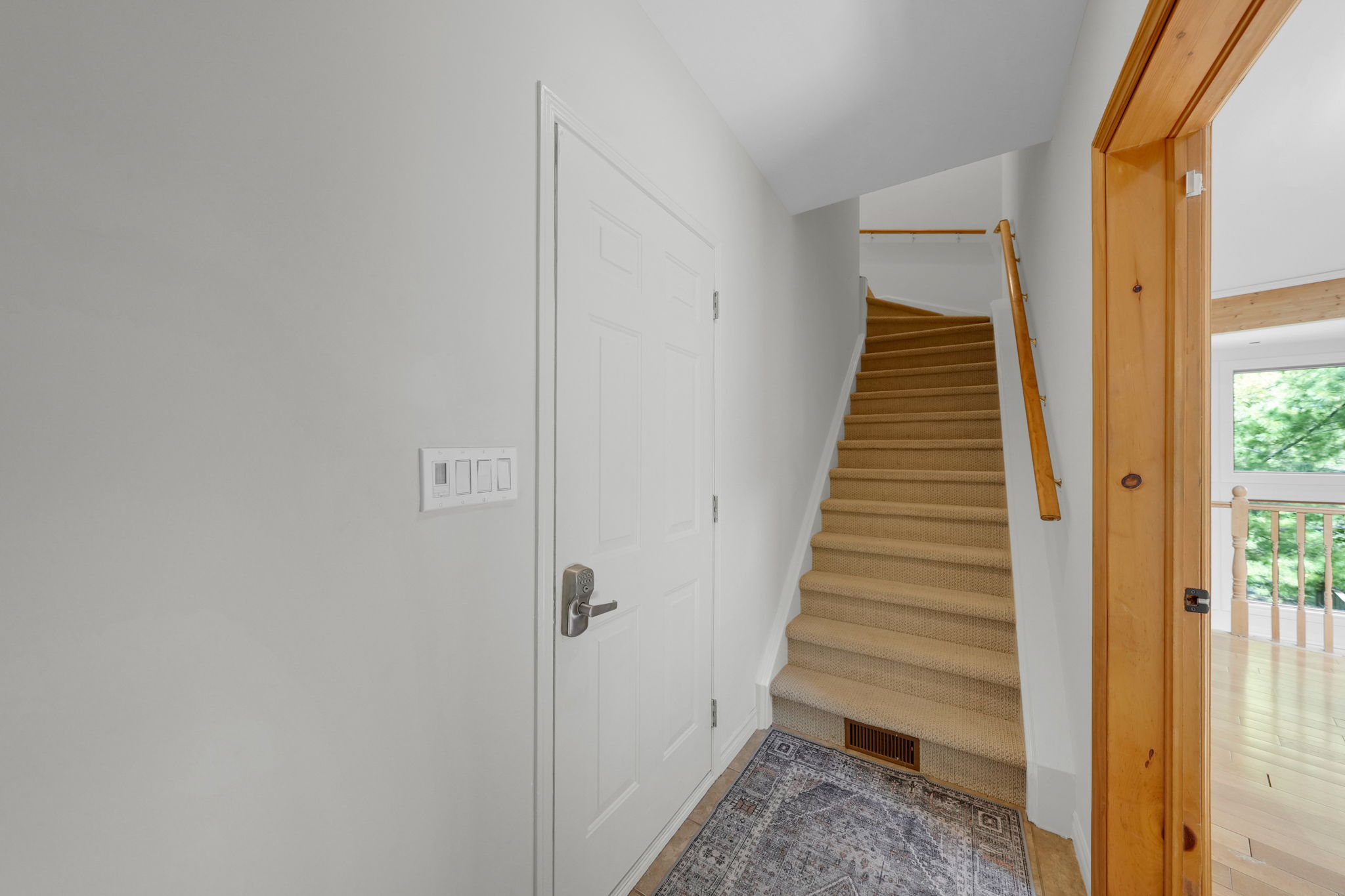 private entrance to upper apt. unit