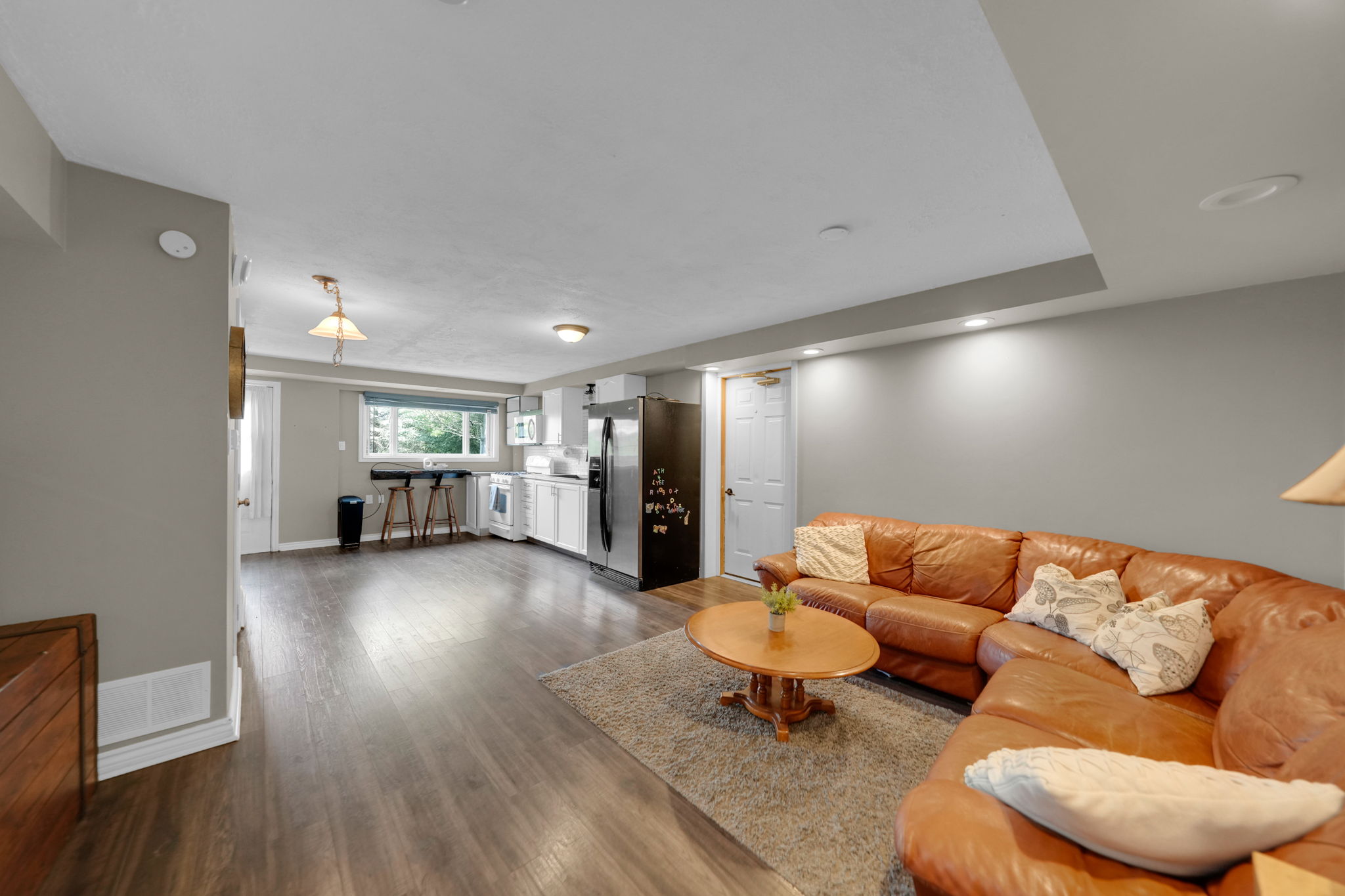 lower level apt living kitchen
