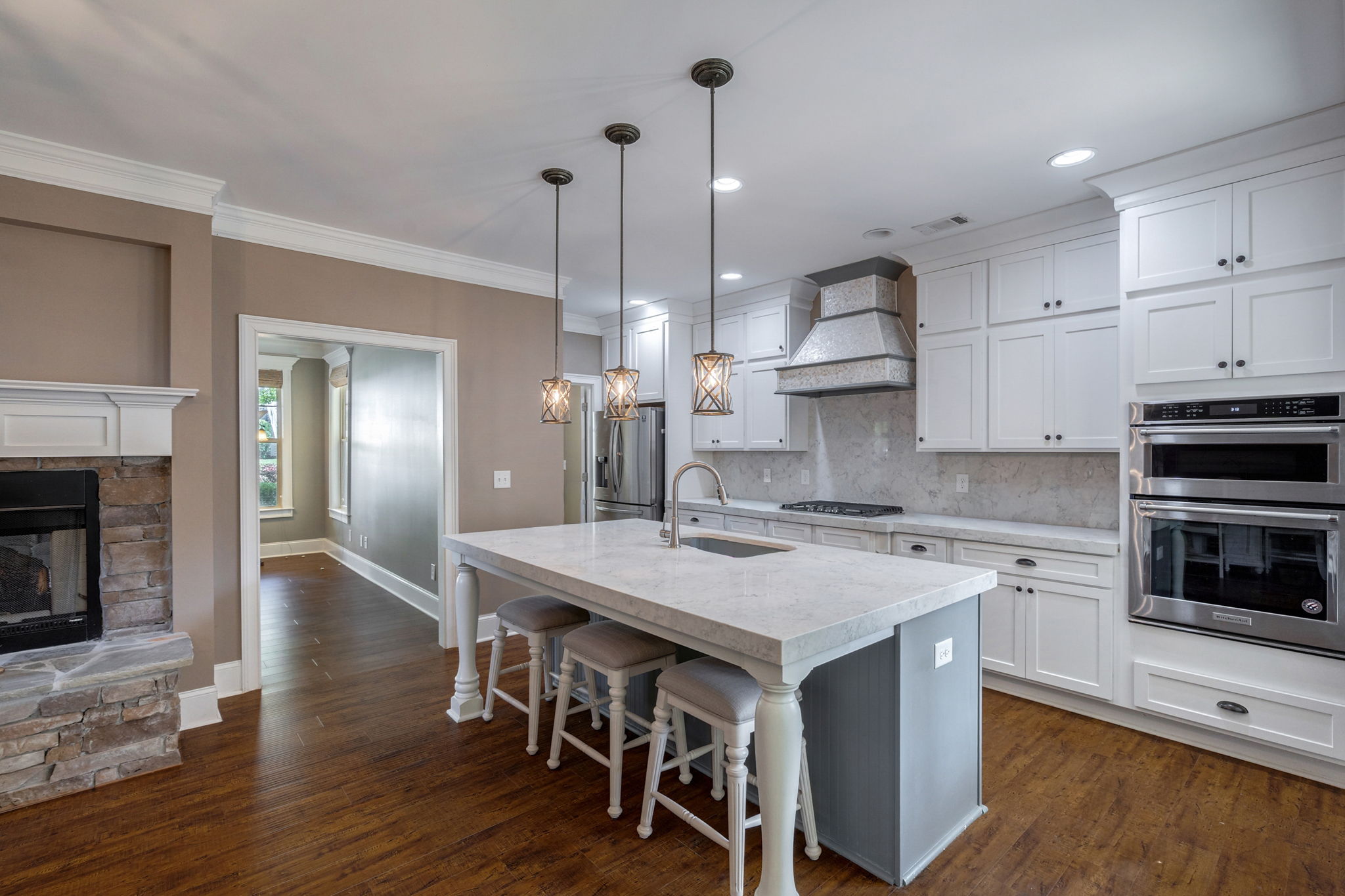 Kitchen with gas range