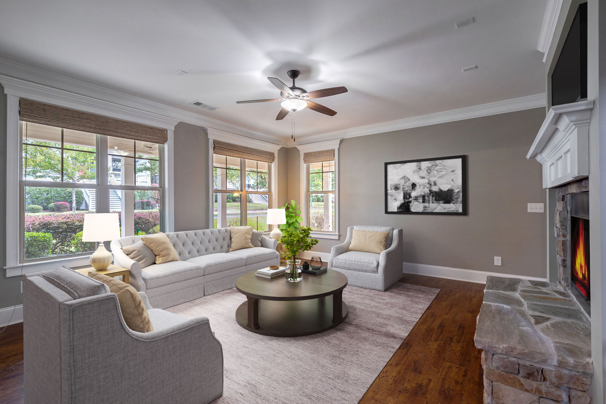 Living Room  with natural light