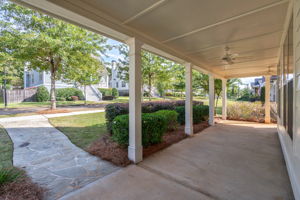Covered rocking chair front porch