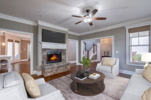 Living Room with gas fireplace