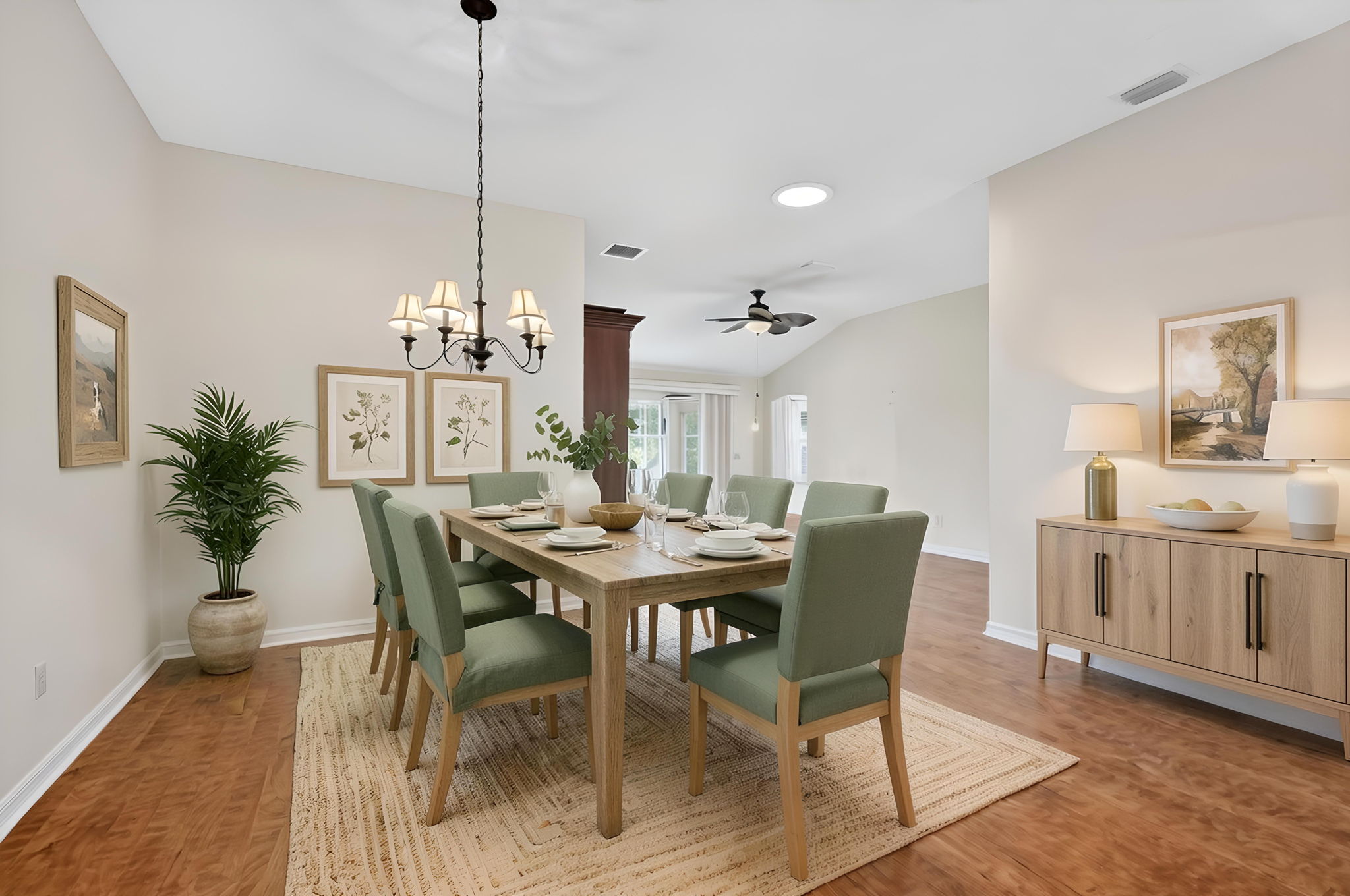 Living and Dining Rooms-Virtually Staged