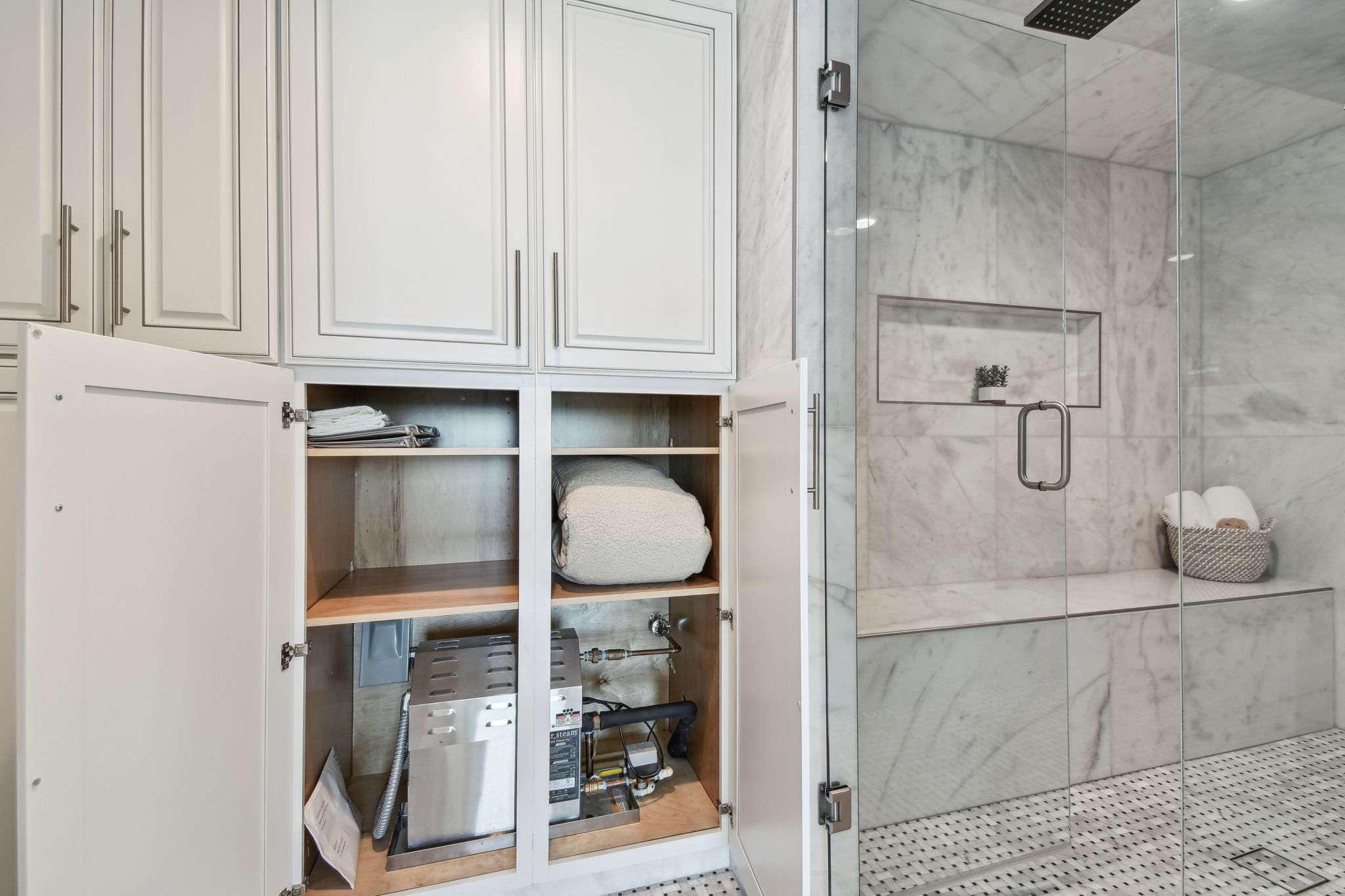 Primary Bathroom Steam Shower Mechanicals