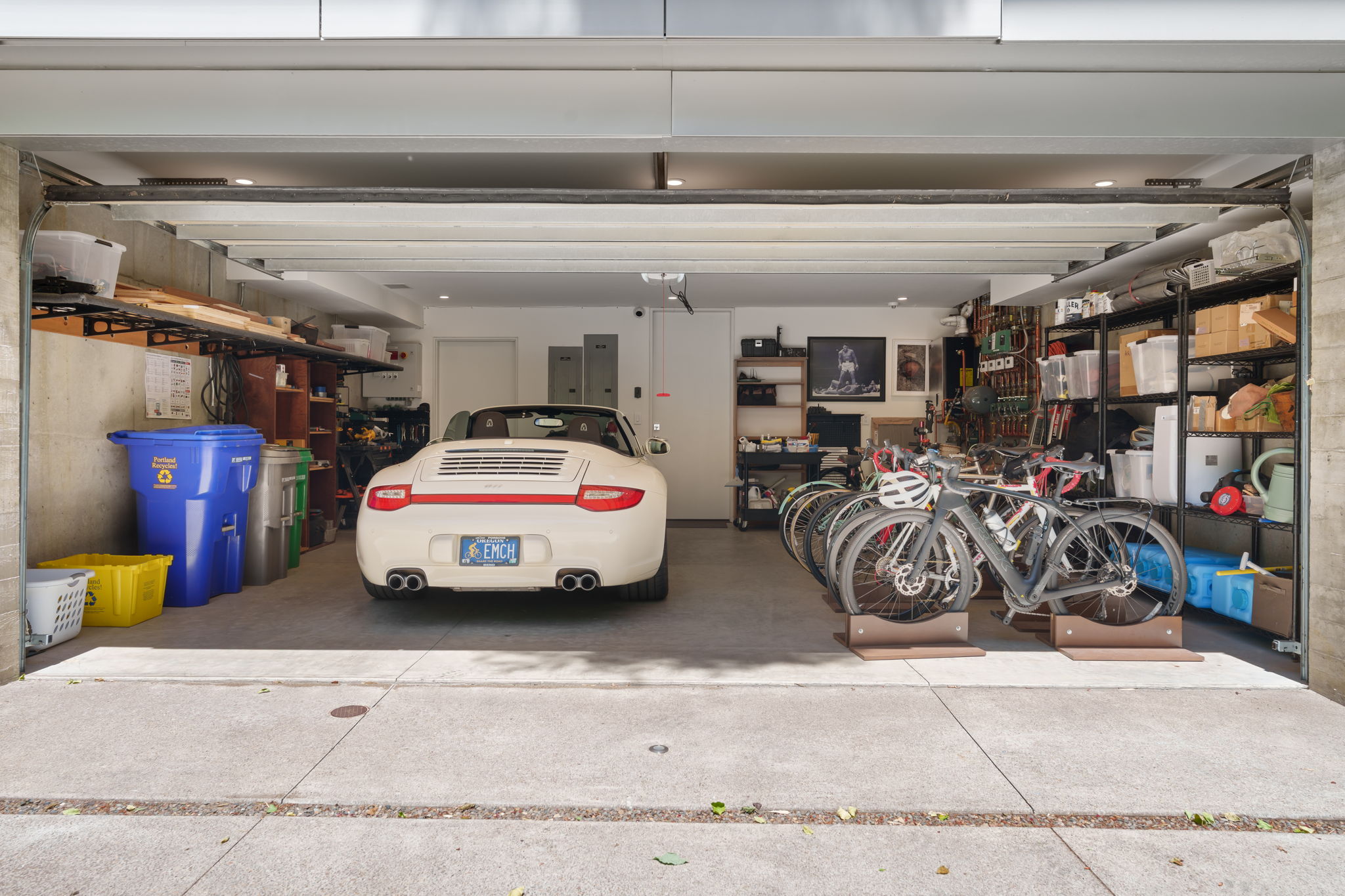 Two-car garage with storage