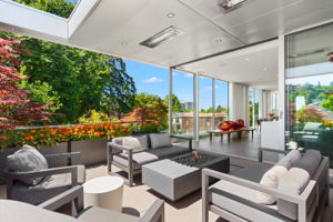 Partially covered private patio