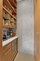 Wine refrigerator and appliance storage