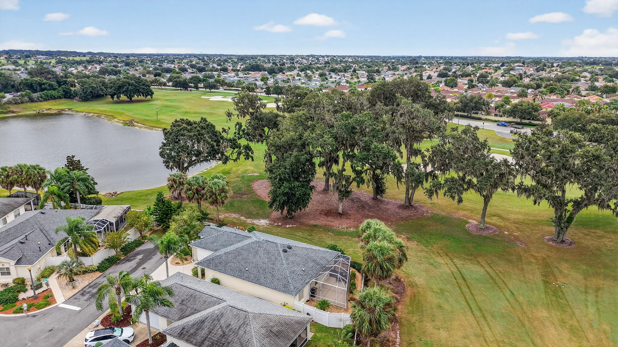 Aerial of Golf Front and Water Views