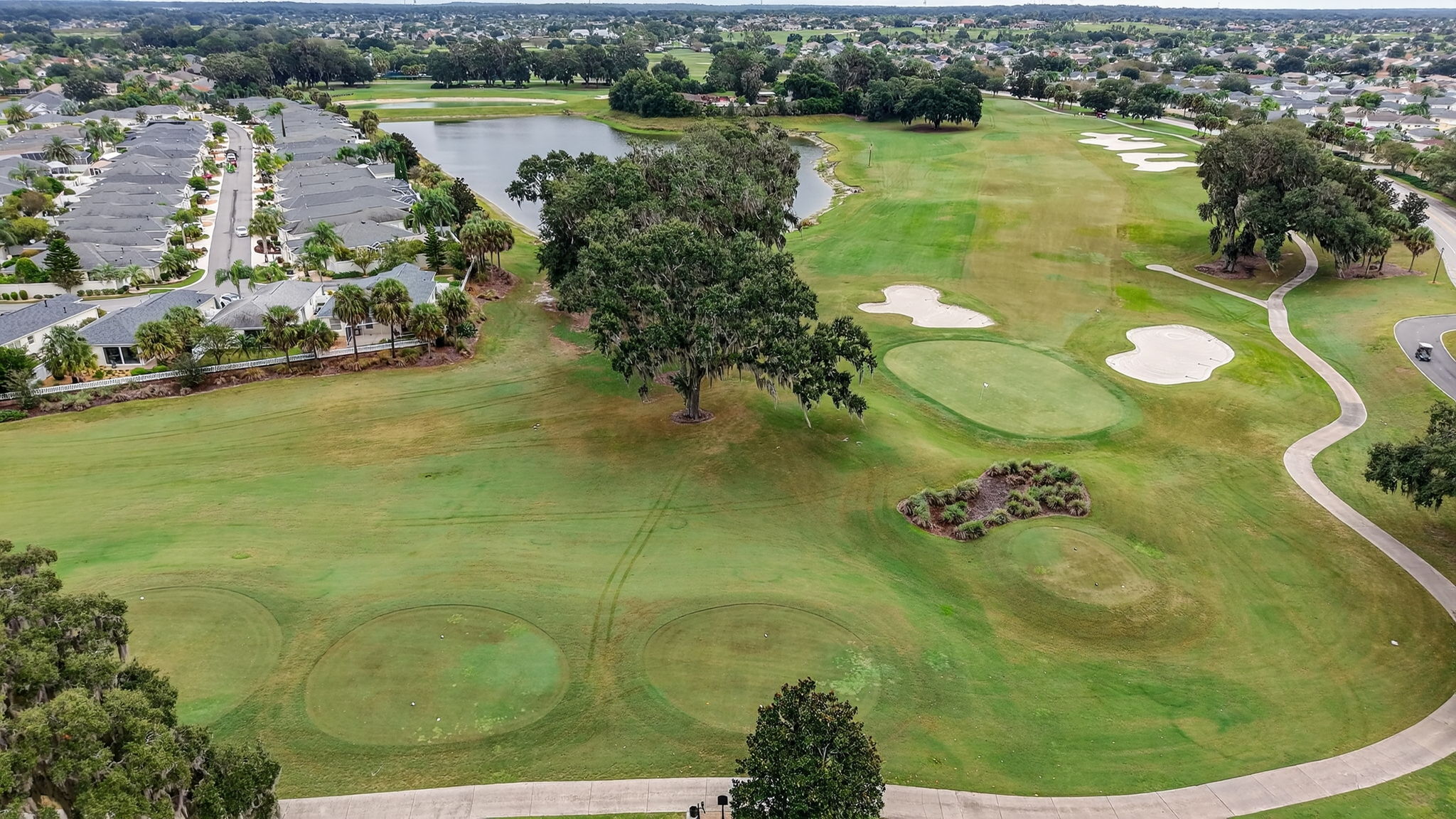 Aerial of Golf Front and Water Views
