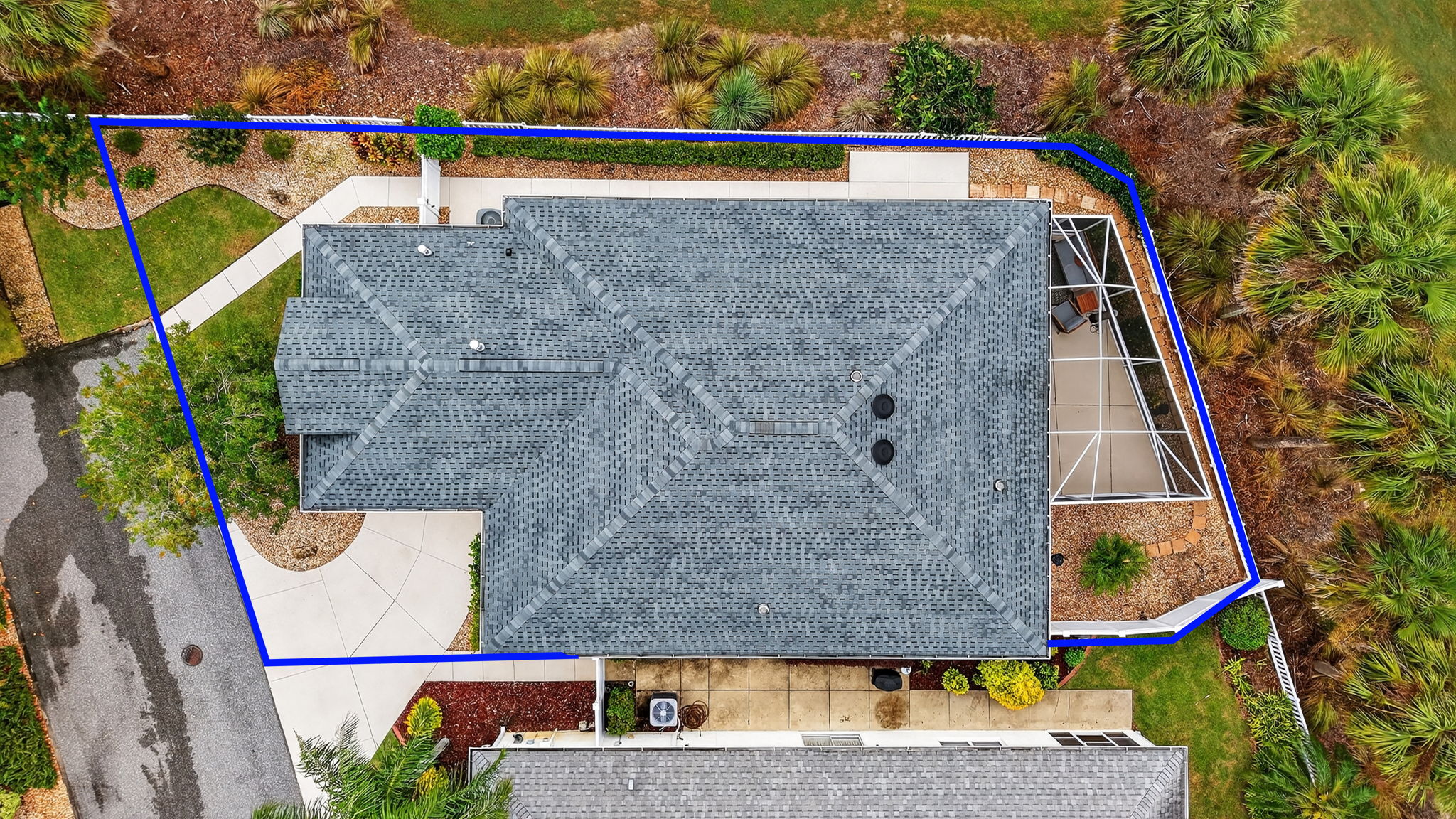 Aerial with Property Lines