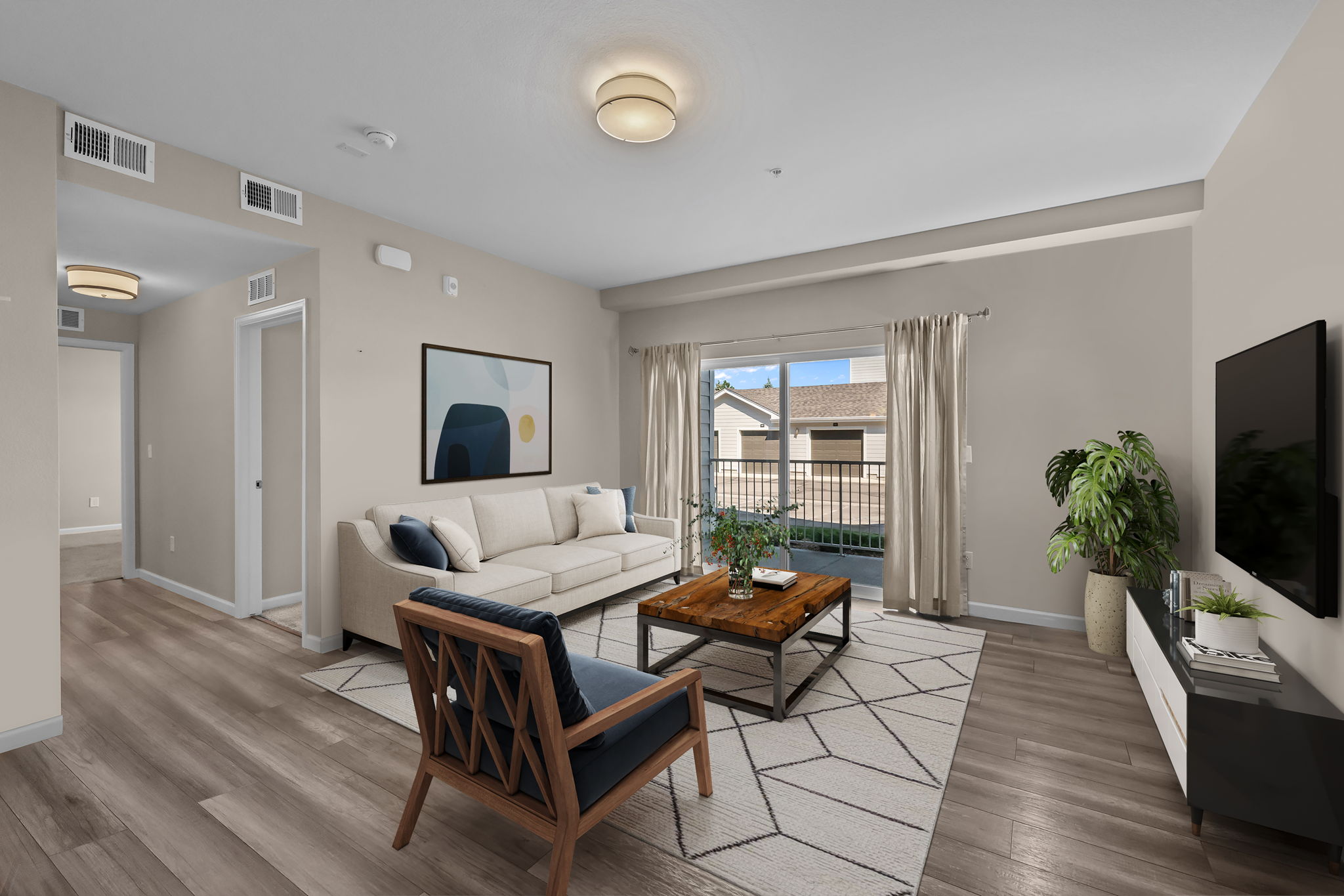 Virtually Staged Family Room