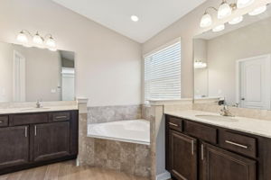 Master bathroom with garden tub