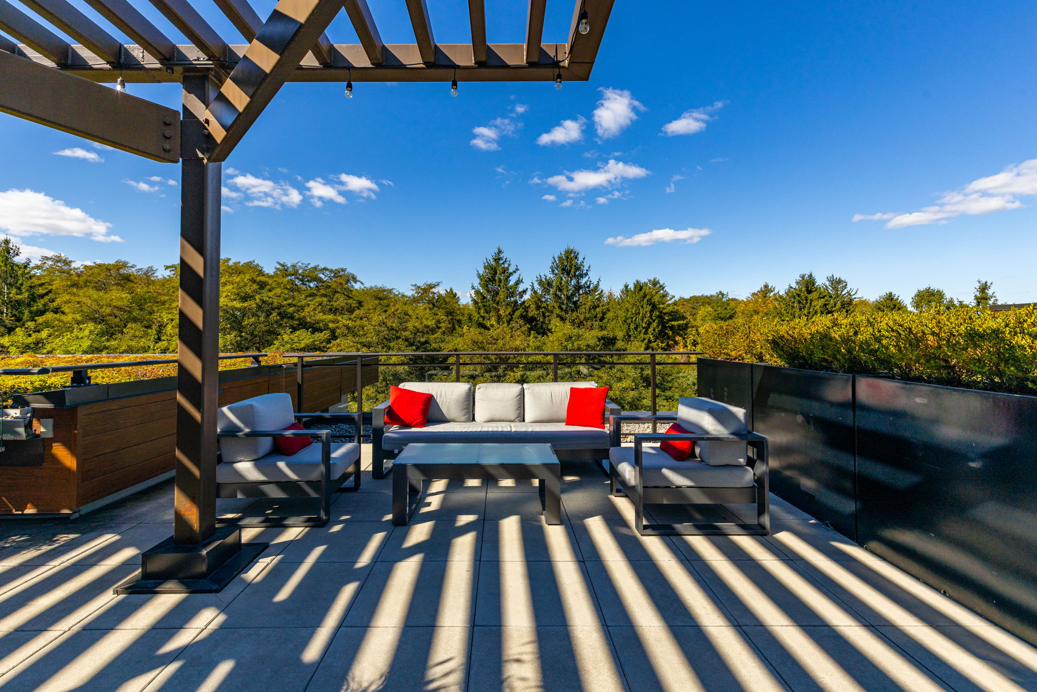 rooftop lounge area