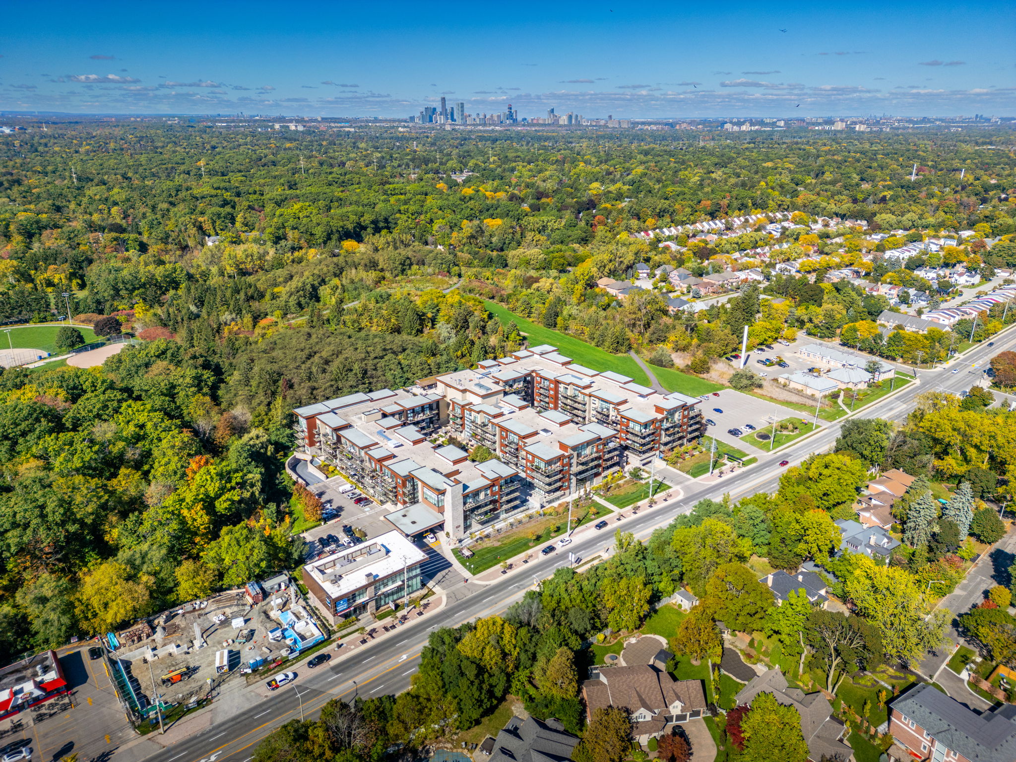 aerial and city view