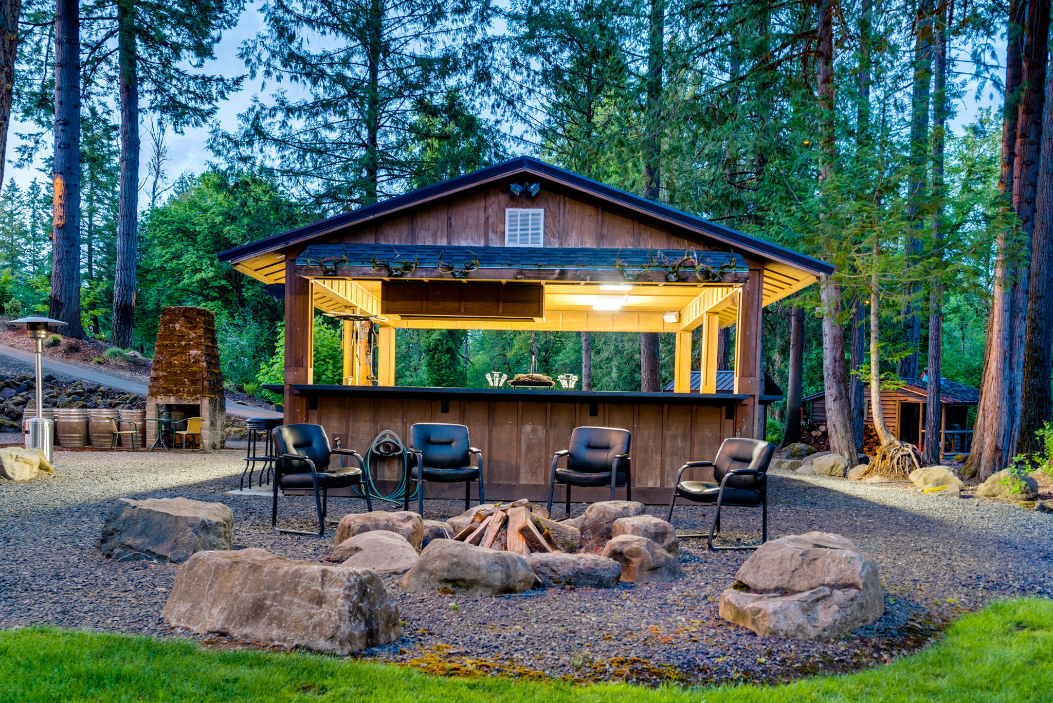 Catering kitchen twilight