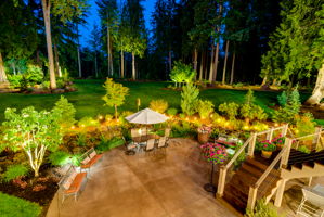 Twilight lower outdoor living