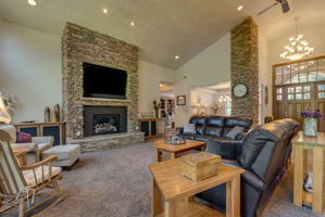 Living room fireplace